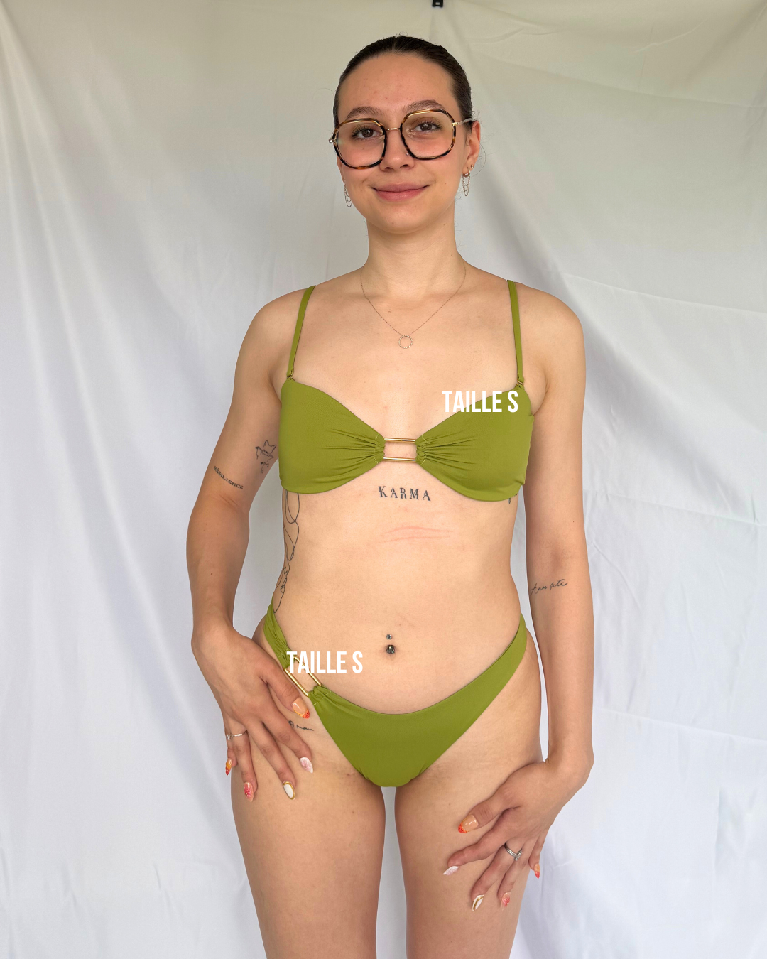 Mélua bandeau (bretelles amovibles) - Vert coco